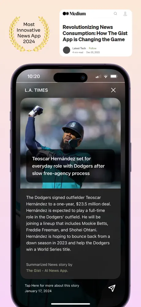 The Gist App Screenshot